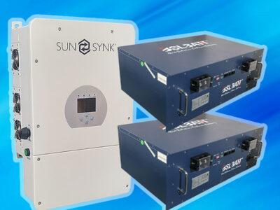 1 x SunSynk 12 kW 3 Phase Inverter + 2 x BSL Stubby Battery 51.2V - 160Ah (8.2kWh) BatteryPromo