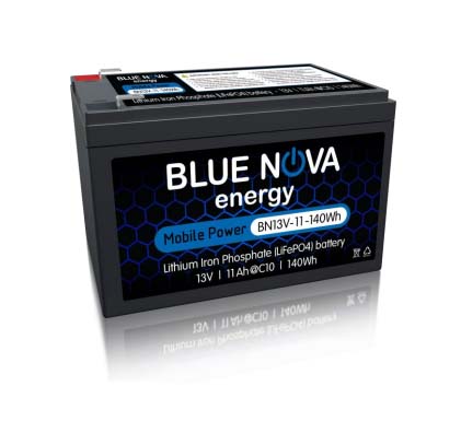 Blue Nova LiFePO4 BN13V-11-140Wh (Lithium Iron Phosphate) Battery